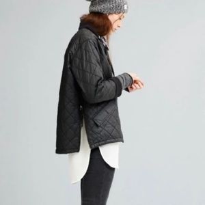 Madewell Quilted Session Bomber Jacket Black size L